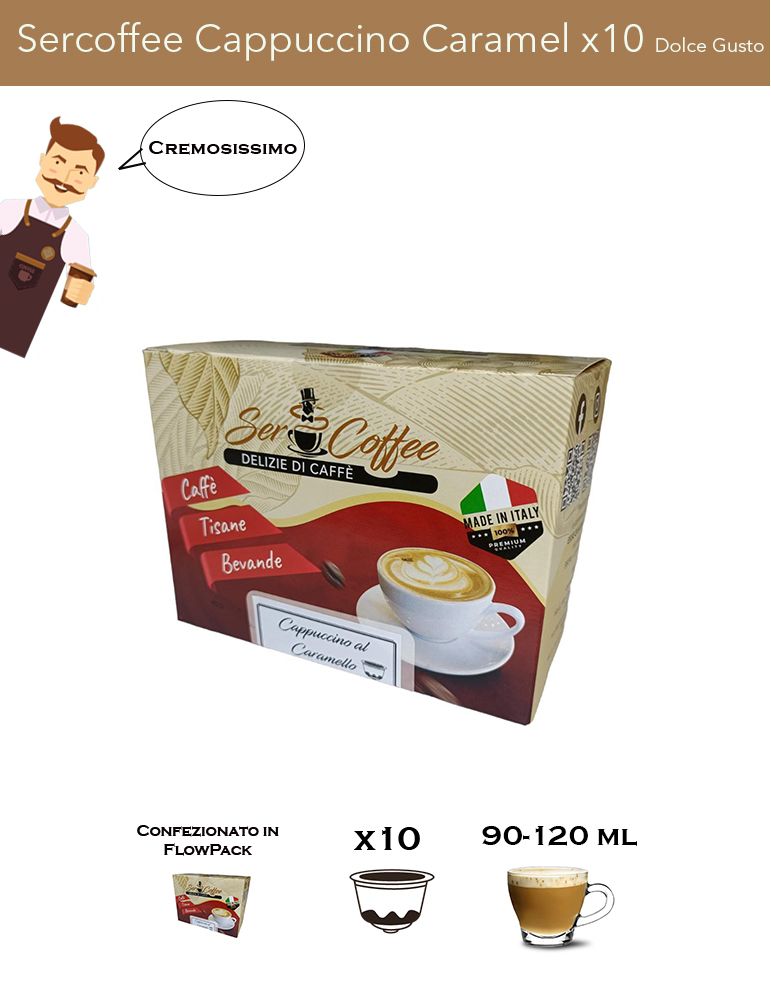 Dolce Gusto SerCoffee Cappuccino Caramel x10 Comp. SerCoffee - 2