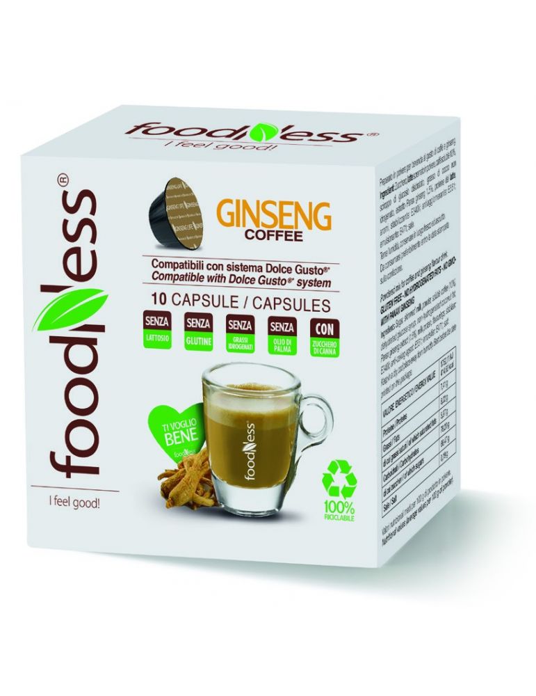FOODNESS 60 Capsule Compatibili DOLCE GUSTO Ginseng (10x6)
