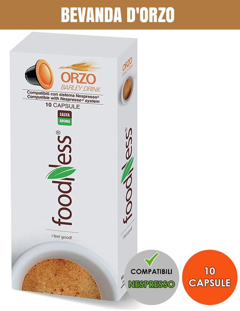 Foodness 10 capsule Nocciolino compostabili compatibili Nespresso