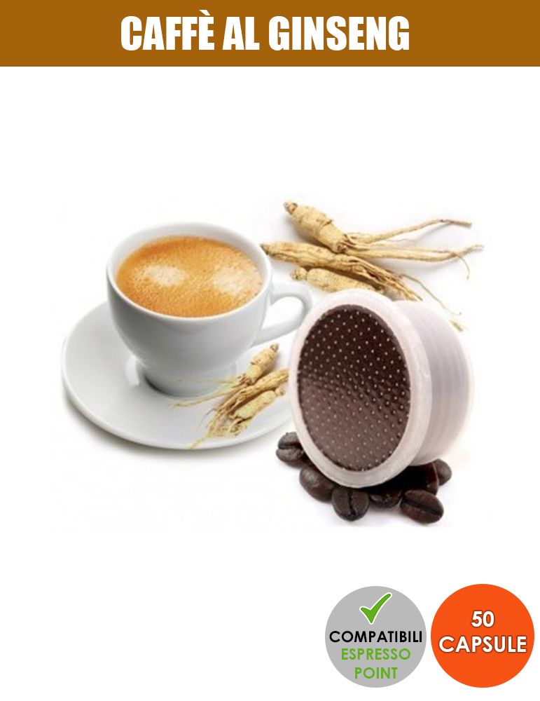 erCoffee CAPSULE Compatibili Espresso Point bevanda GINSENG DOLCE - Confezione da 50 capsule